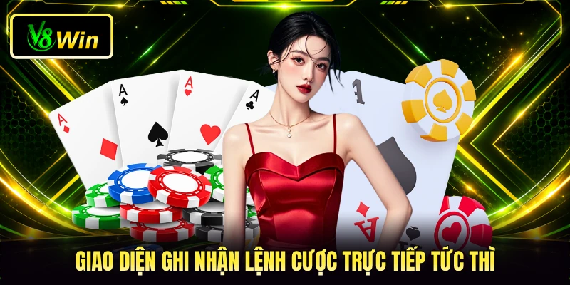 Rồng Hổ V8WIN - Bí Quyết Chinh Phục Mọi Ván Cược Tiền Tỷ 3 Giao diện ghi nhận lệnh cược trực tiếp tức thì